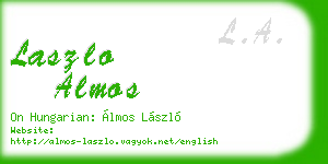 laszlo almos business card