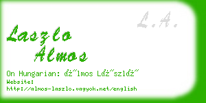 laszlo almos business card
